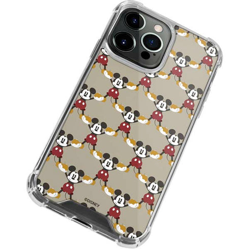 Disney Mickey Mouse Pattern Formation iPhone 14 Pro Clear Case